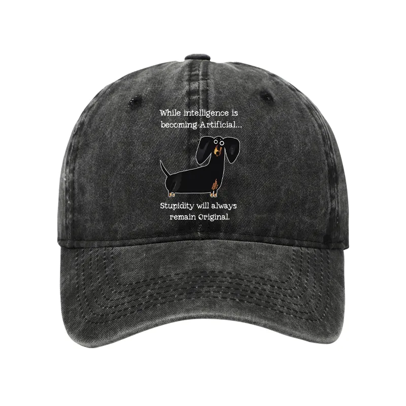Tokyo-Tiger Dachshund Real Humor Funny Meme Washed Cap
