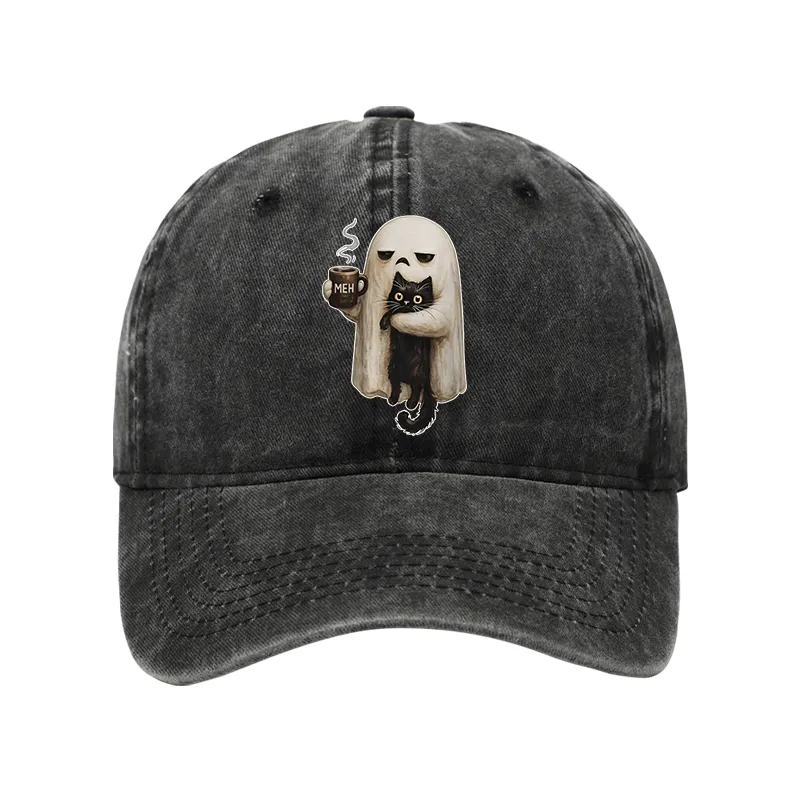 Tokyo-Tiger Ghost Cat Coffee Mood Washed Cap Sale