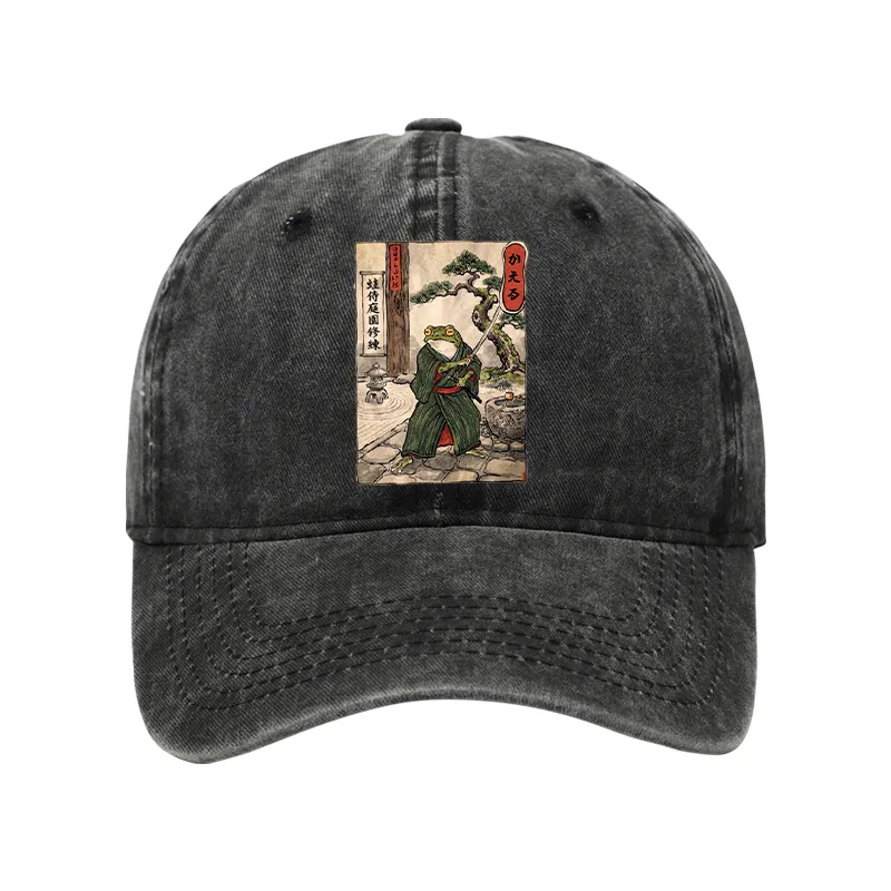 Tokyo-Tiger Samurai Frog Training Washed Cap