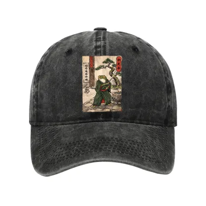 Tokyo-Tiger Samurai Frog Training Washed Cap