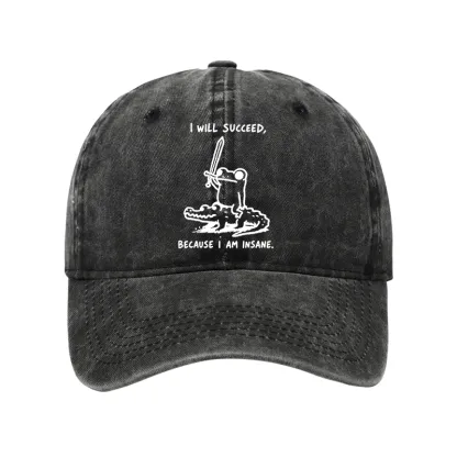 Tokyo-Tiger Warrior Frog Funny Meme Washed Cap