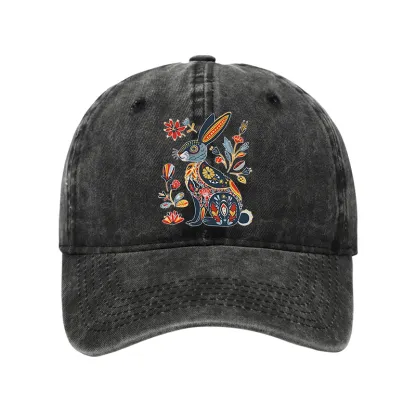 Tokyo-Tiger Folk Hare Bloom Washed Cap