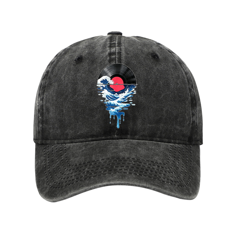 Tokyo-Tiger Vinyl Records And Waves Washed Cap
