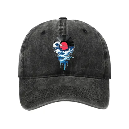 Tokyo-Tiger Vinyl Records And Waves Washed Cap