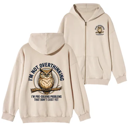Tokyo-Tiger Overthink Master Owl Washed Zip Hoodie
