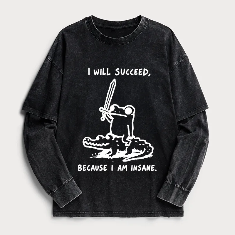 Tokyo-Tiger Warrior Frog Funny Meme Washed Double Layer T-Shirt Sale