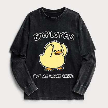 Tokyo-Tiger Funny Work Duck Washed Double Layer T-Shirt