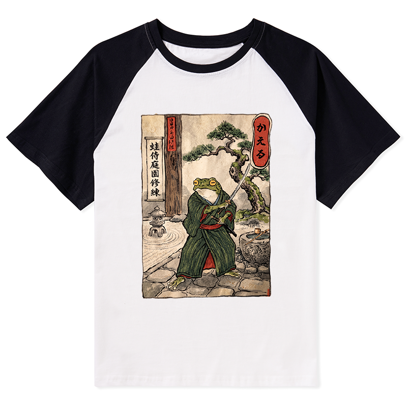 Tokyo-Tiger Samurai Frog Training Raglan T-shirt