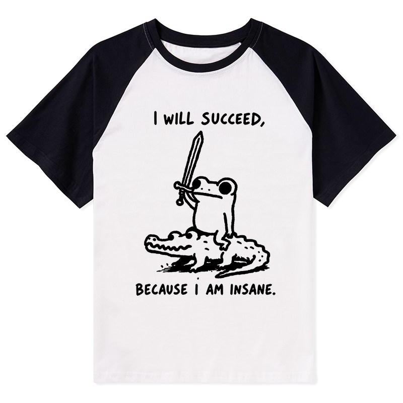 Tokyo-Tiger Warrior Frog Funny Meme Raglan T-shirt