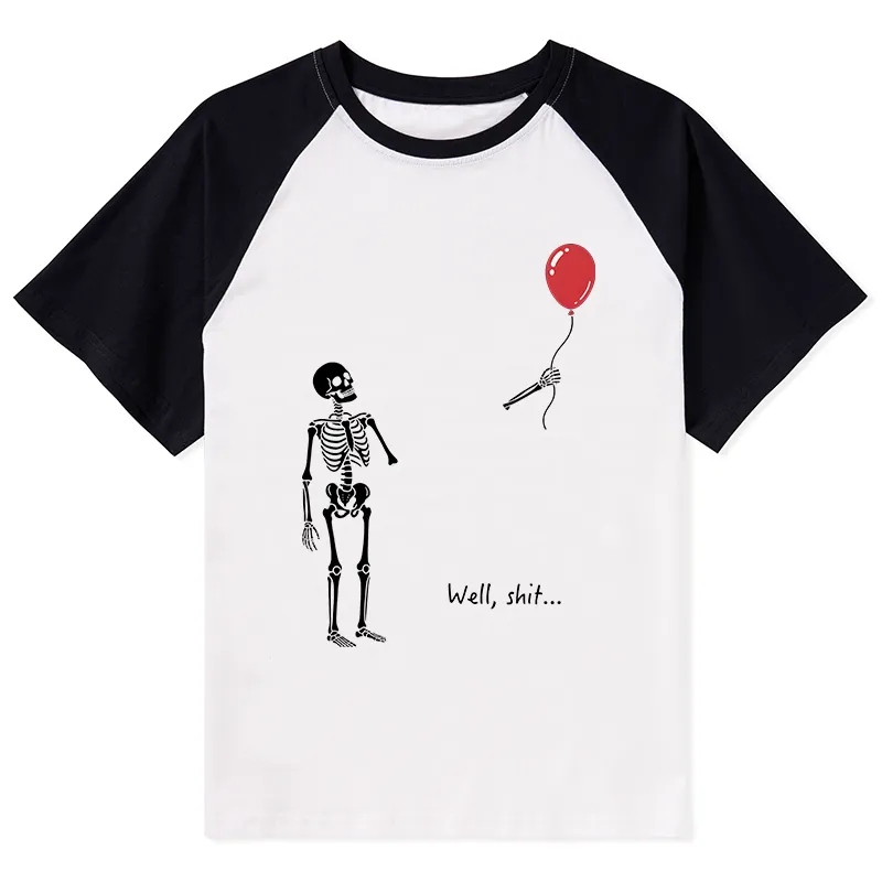 Tokyo-Tiger Skeleton Balloon Meme Raglan T-shirt Sale