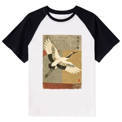 Tokyo-Tiger Crane Spirit Raglan T-shirt