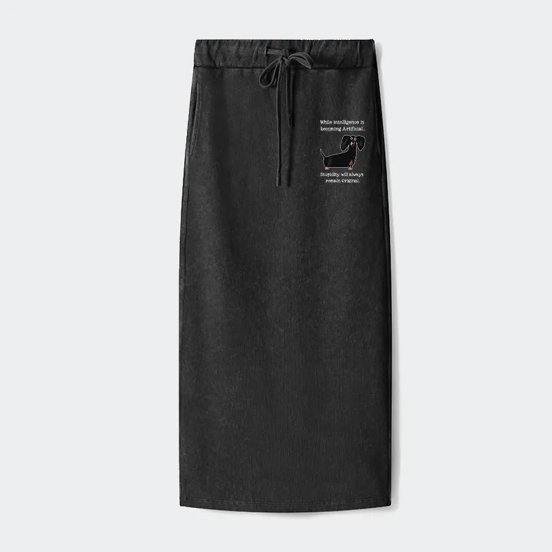 Tokyo-Tiger Dachshund Real Humor Funny Meme Washed Terry Skirt Sale