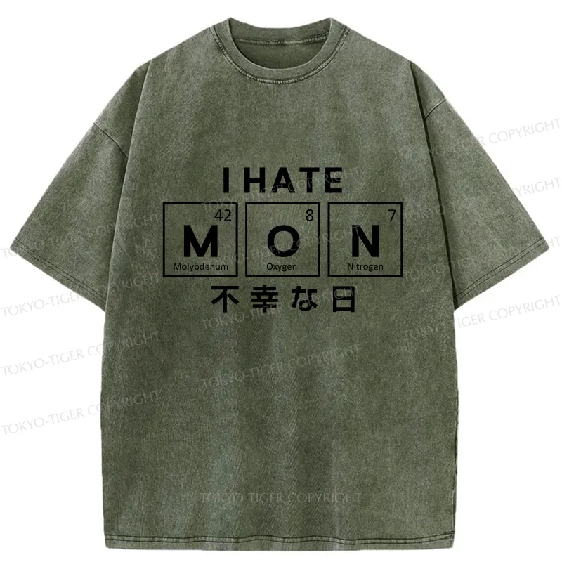 Tokyo-Tiger I Hate Monday Washed T-Shirt