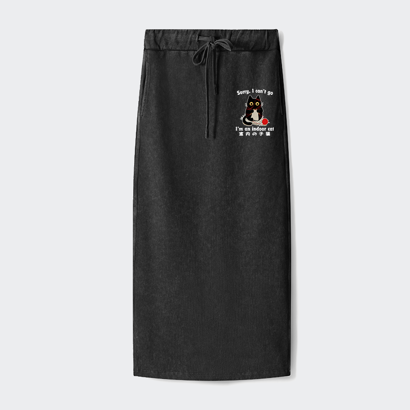 Tokyo-Tiger Indoor Cat Meme Washed Terry Skirt