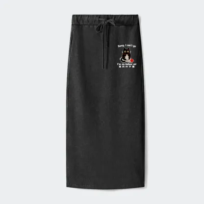 Tokyo-Tiger Indoor Cat Meme Washed Terry Skirt