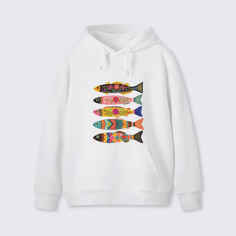 Tokyo-Tiger Colorful Patterned Fish Classic Hoodie Sale