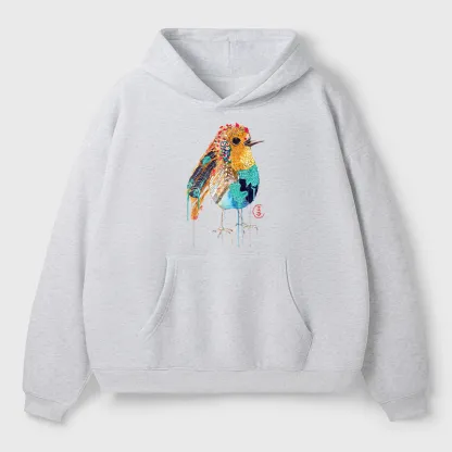 Tokyo-Tiger Sparkly Wild Bird Adult Fleece Hoodie