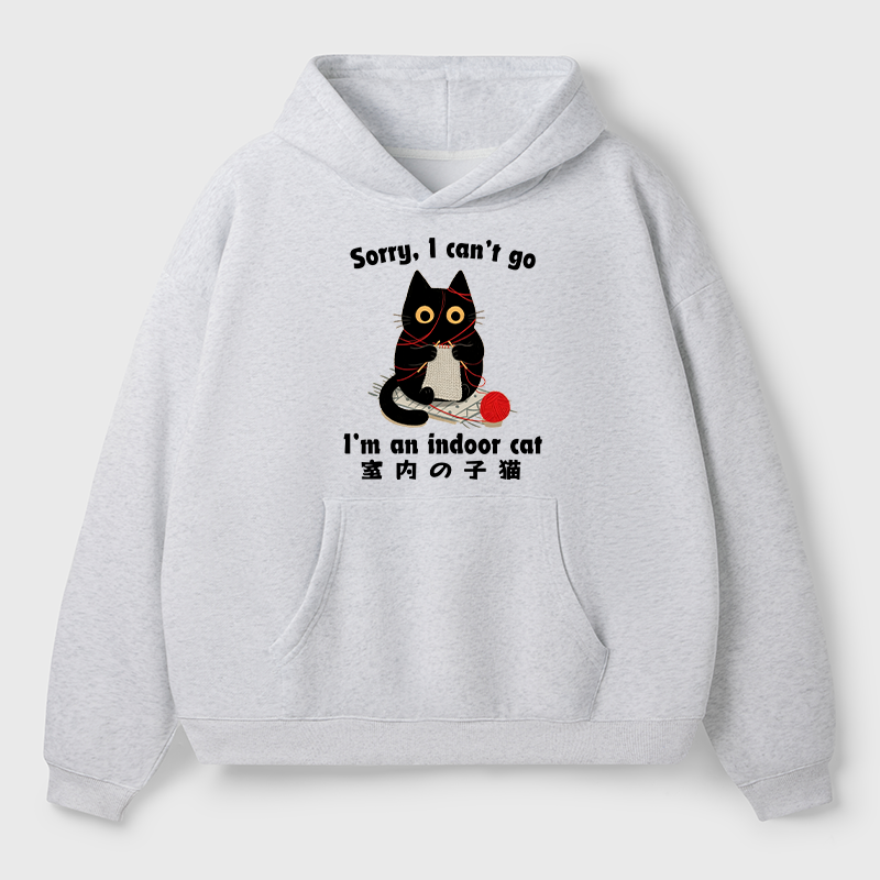 Tokyo-Tiger Indoor Cat Meme Adult Fleece Hoodie