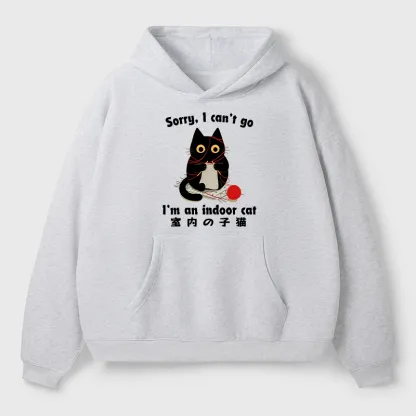 Tokyo-Tiger Indoor Cat Meme Adult Fleece Hoodie