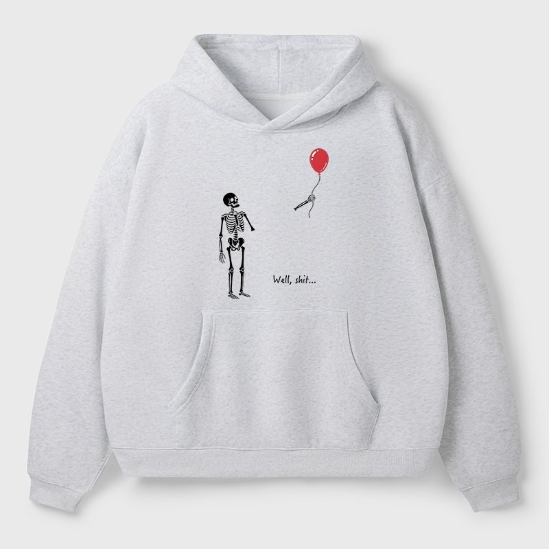 Tokyo-Tiger Skeleton Balloon Meme Adult Fleece Hoodie