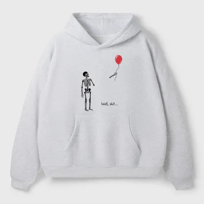 Tokyo-Tiger Skeleton Balloon Meme Adult Fleece Hoodie