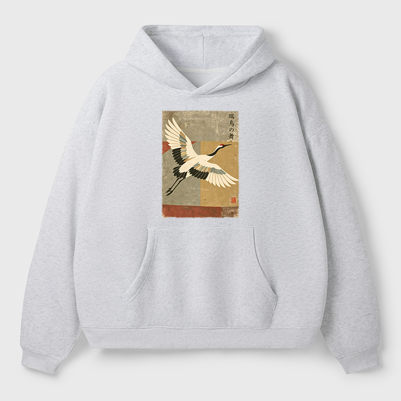 Tokyo-Tiger Crane Spirit Adult Fleece Hoodie