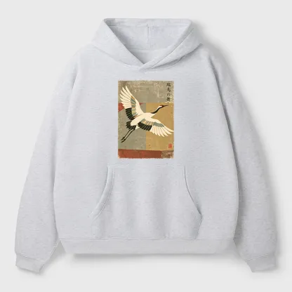 Tokyo-Tiger Crane Spirit Adult Fleece Hoodie