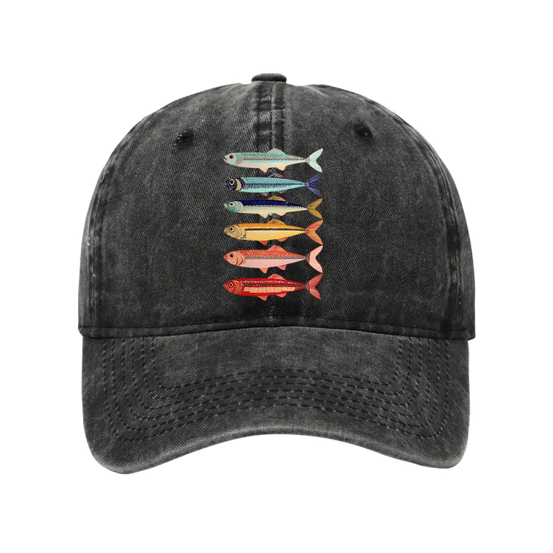 Tokyo-Tiger Colorful Fish Stack Washed Cap