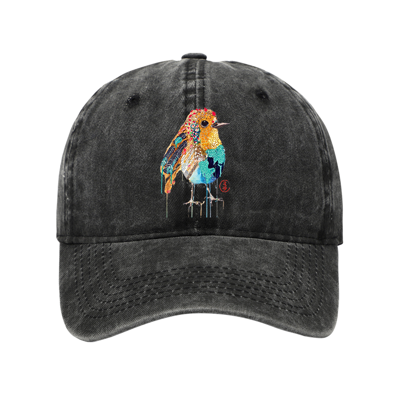 Tokyo-Tiger Sparkly Wild Bird Washed Cap