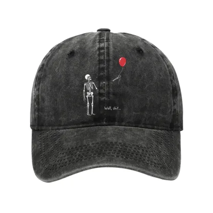 Tokyo-Tiger Skeleton Balloon Meme Washed Cap
