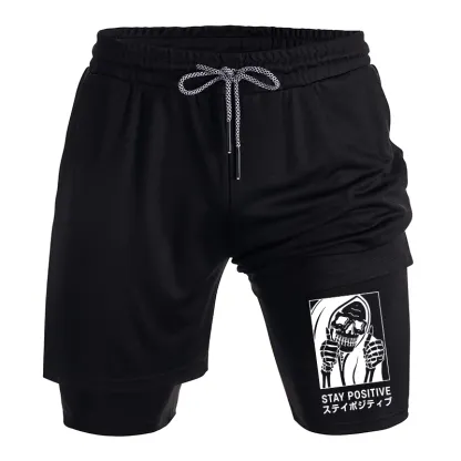 Tokyo-Tiger Stay Positive Skeleton Training Shorts