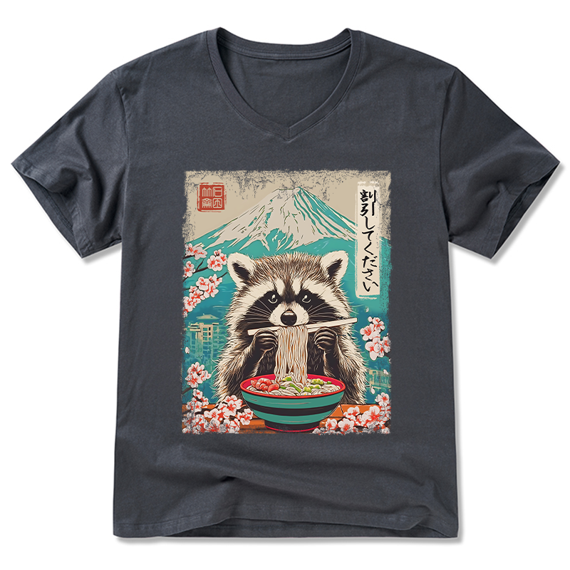 Tokyo-Tiger Please Give Raccoon A Discount V-Neck Classic T-Shirt