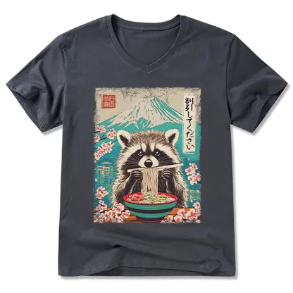 Tokyo-Tiger Please Give Raccoon A Discount V-Neck Classic T-Shirt