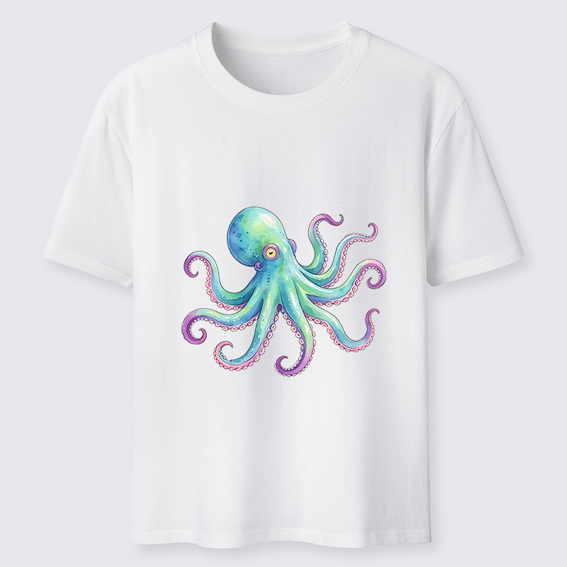 Tokyo-Tiger Watercolor Octopus Classic T-Shirt