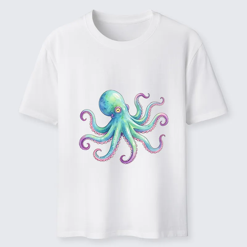 Tokyo-Tiger Watercolor Octopus Classic T-Shirt