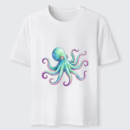 Tokyo-Tiger Watercolor Octopus Classic T-Shirt