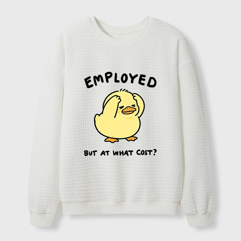 Tokyo-Tiger Funny Work Duck Waffle Sweatshirt