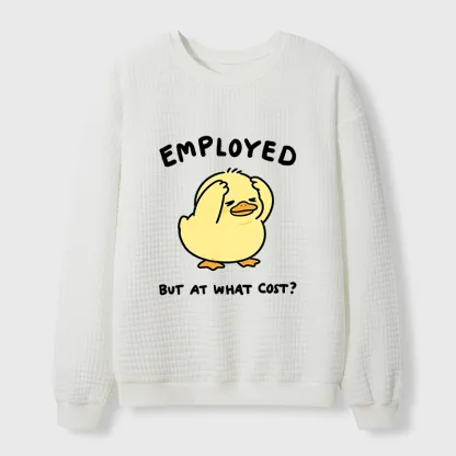 Tokyo-Tiger Funny Work Duck Waffle Sweatshirt