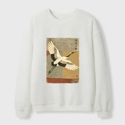 Tokyo-Tiger Crane Spirit Waffle Sweatshirt