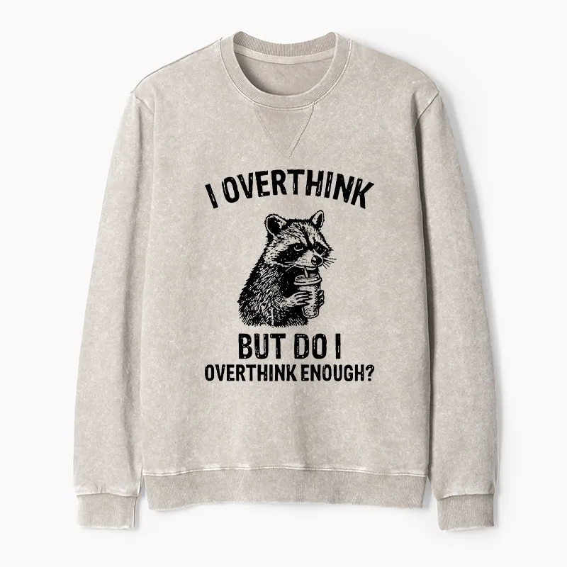 Tokyo-Tiger Constant Overthinking Washed Terry Sweatshirt Sale