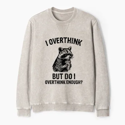 Tokyo-Tiger Constant Overthinking Washed Terry Sweatshirt