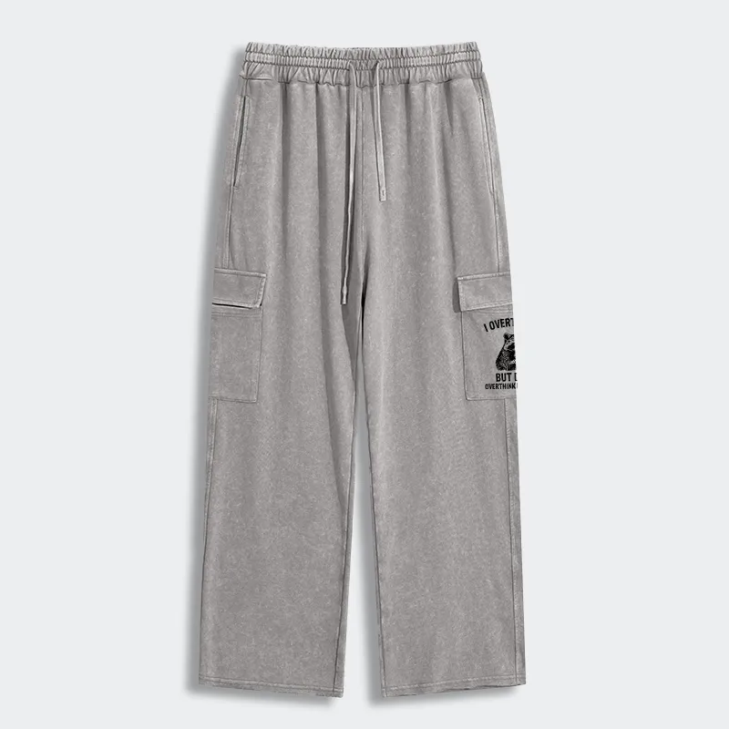 Tokyo-Tiger Constant Overthinking Washed Utility Sweatpants Sale