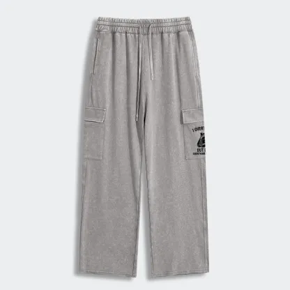 Tokyo-Tiger Constant Overthinking Washed Utility Sweatpants