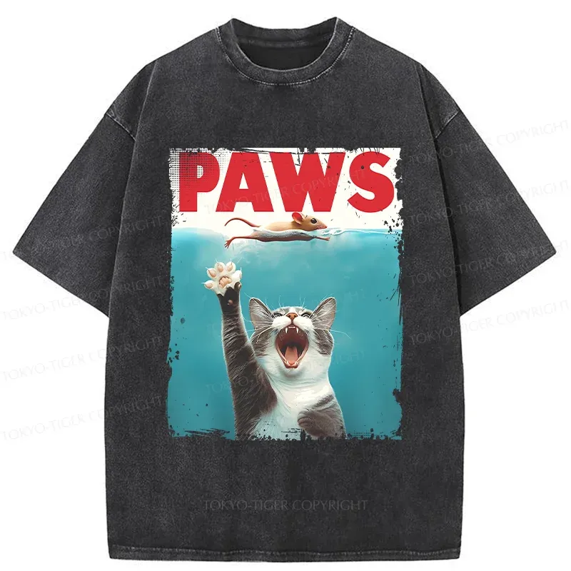 Tokyo-Tiger Heartbeat Rhythm Washed T-Shirt Sale