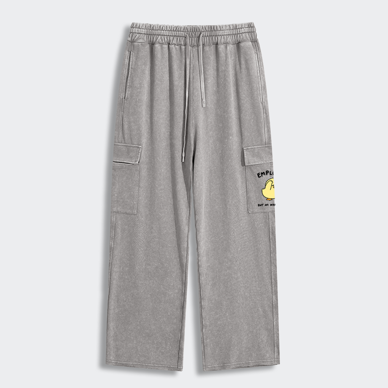 Tokyo-Tiger Funny Work Duck Washed Utility Sweatpants