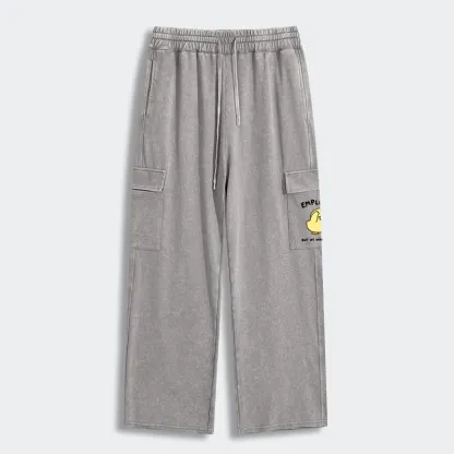 Tokyo-Tiger Funny Work Duck Washed Utility Sweatpants