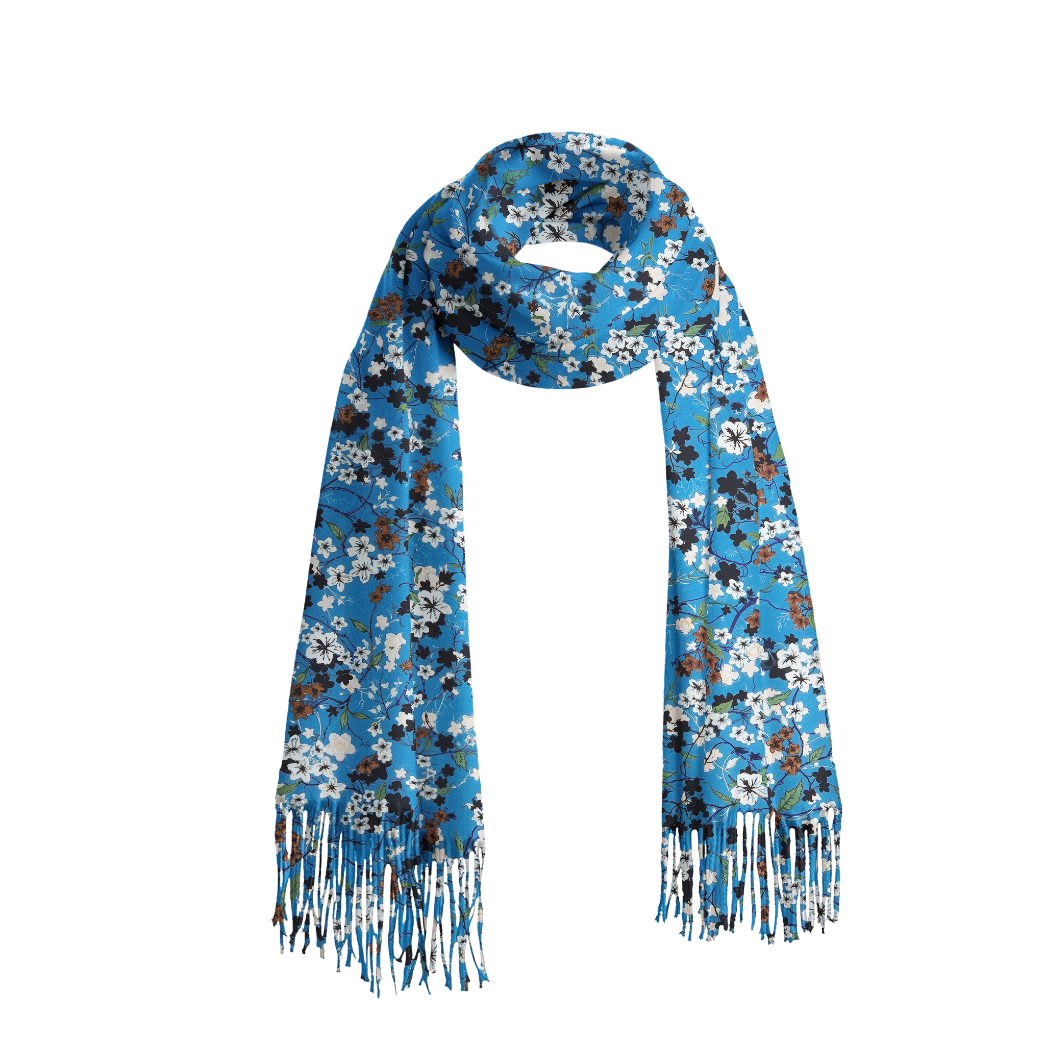 Tokyo-Tiger Delicate Blossom Fringed Scarf