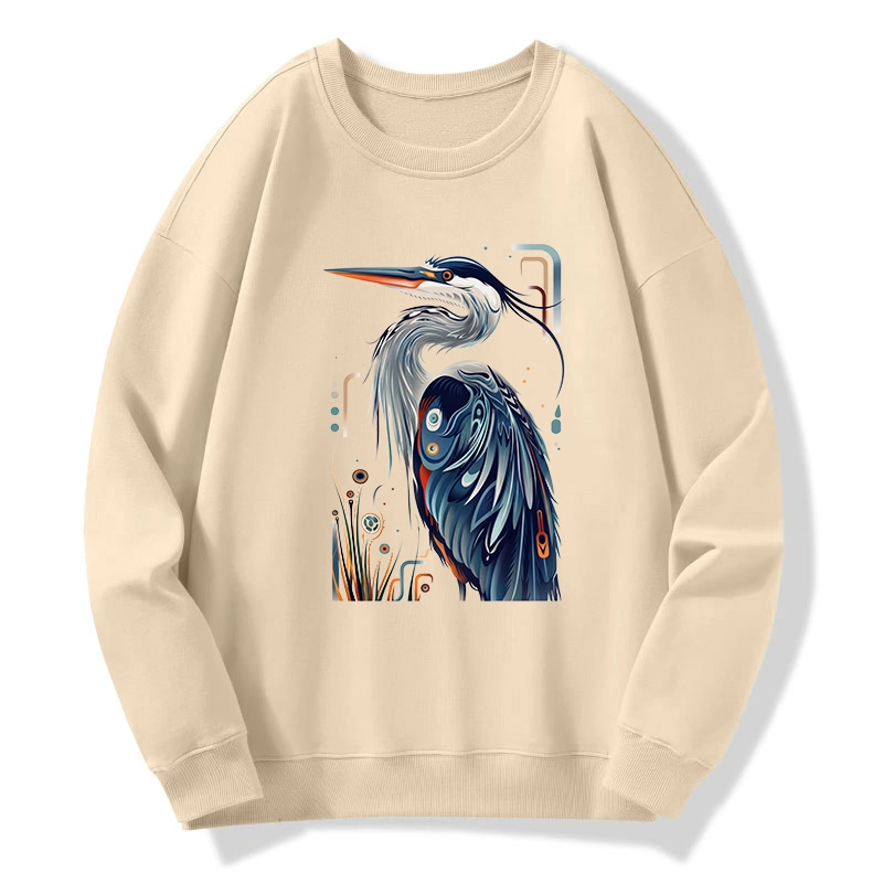 Tokyo-Tiger Stylish Blue Heron Classic Sweatshirt
