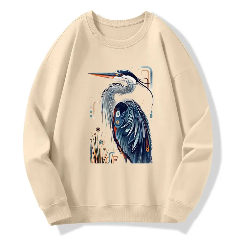 Tokyo-Tiger Stylish Blue Heron Classic Sweatshirt Sale