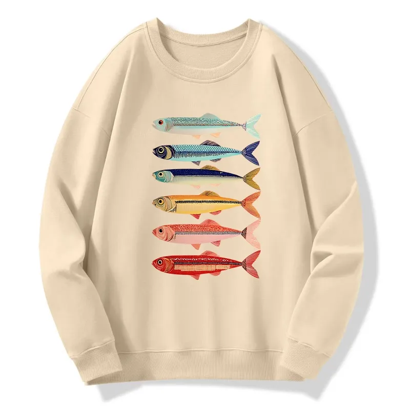 Tokyo-Tiger Colorful Fish Stack Classic Sweatshirt